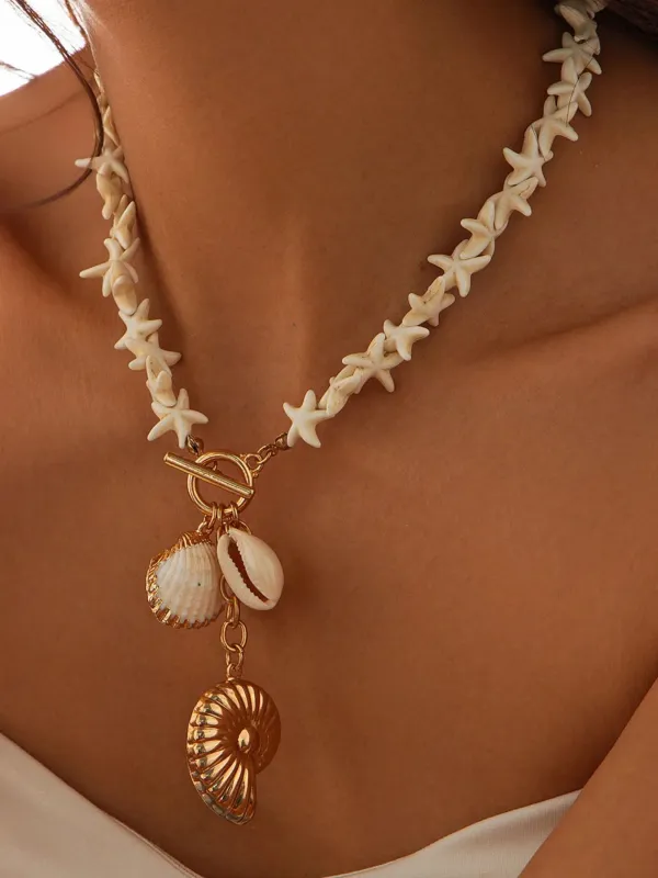 Starfish Shell Pendant Necklace sold by Gigi Laurent