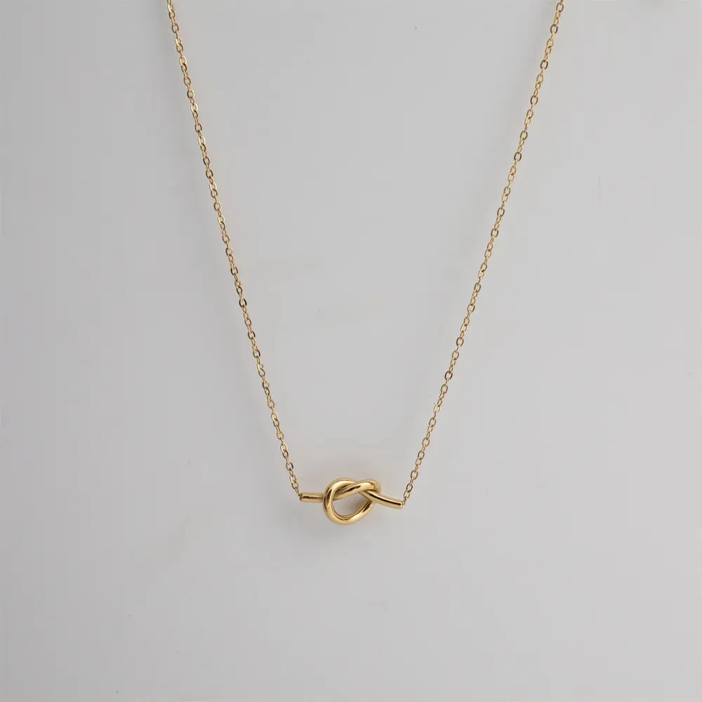 18K Gold-Plated Knotted Necklace sold by Gigi Laurent product image thumbnail 5