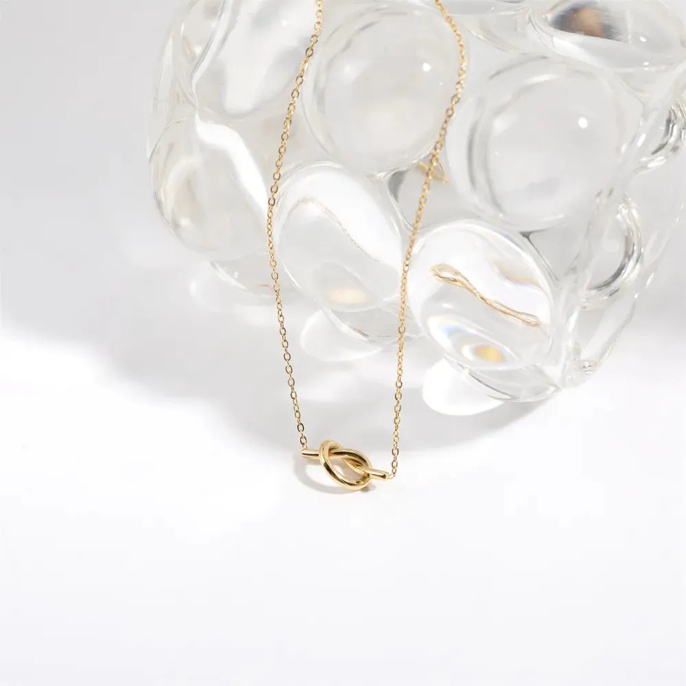 18K Gold-Plated Knotted Necklace sold by Gigi Laurent product image thumbnail 3