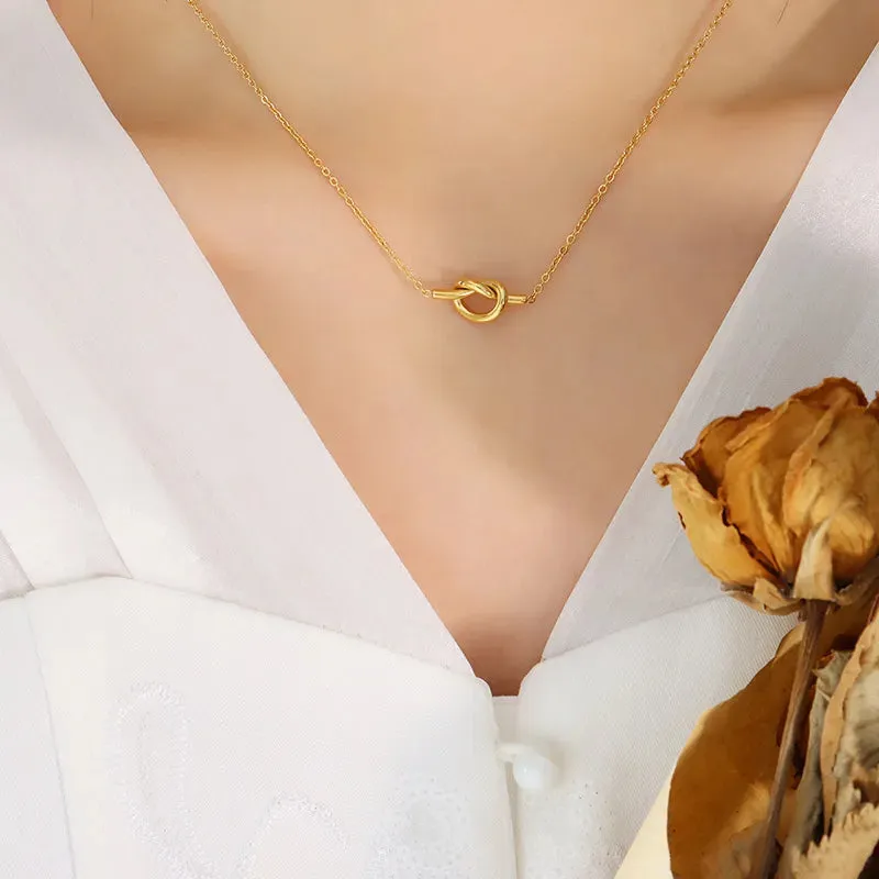 18K Gold-Plated Knotted Necklace sold by Gigi Laurent