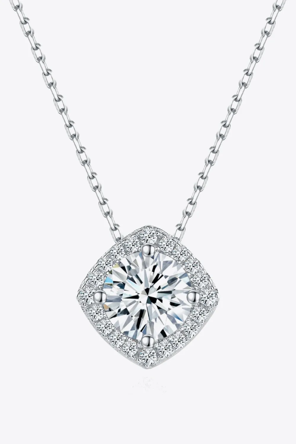 1 Carat Moissanite Geometric Pendant Necklace sold by Gigi Laurent