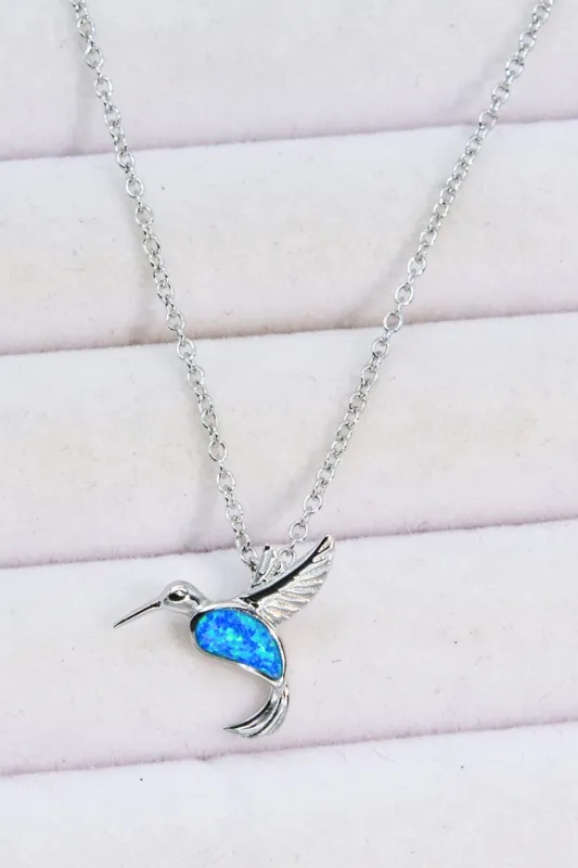 Opal Bird 925 Sterling Silver Necklace sold by Gigi Laurent