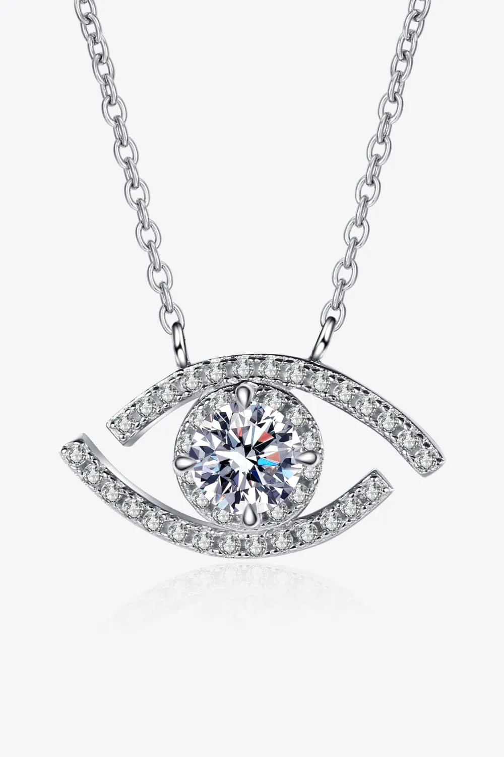 Moissanite Evil Eye Pendant 925 Sterling Silver Necklace sold by Gigi Laurent product image thumbnail 5