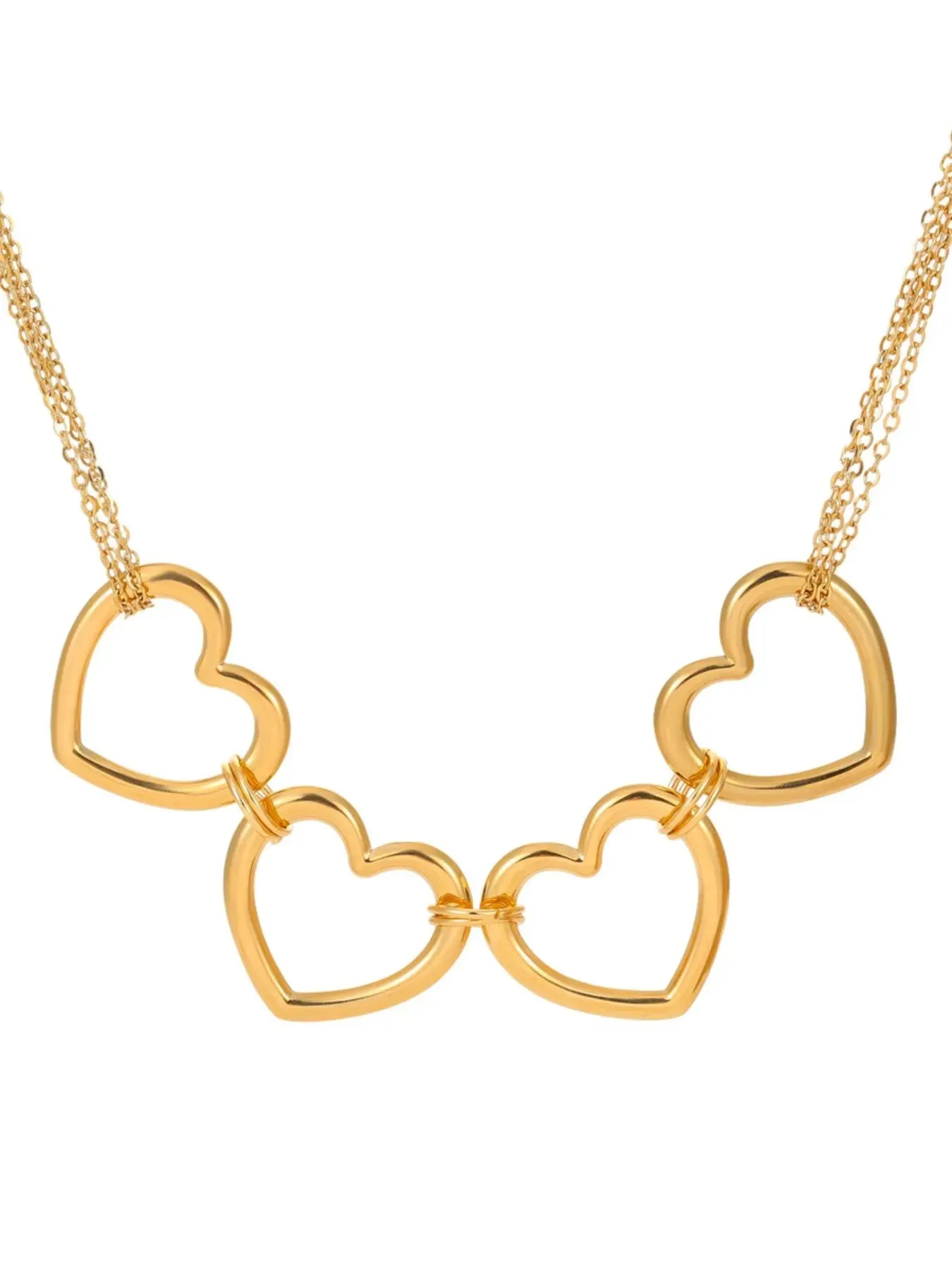 18K Gold-Plated Stainless Steel Heart Necklace sold by Gigi Laurent product image thumbnail 5