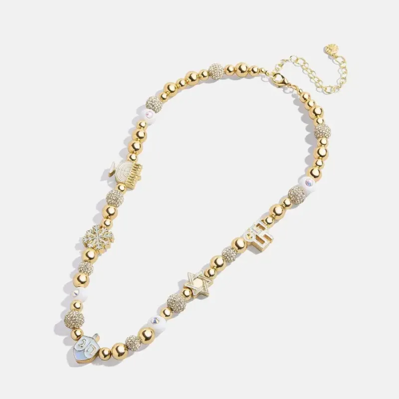 Rhinestone 14K Gold-Plated Beaded Necklace sold by Gigi Laurent