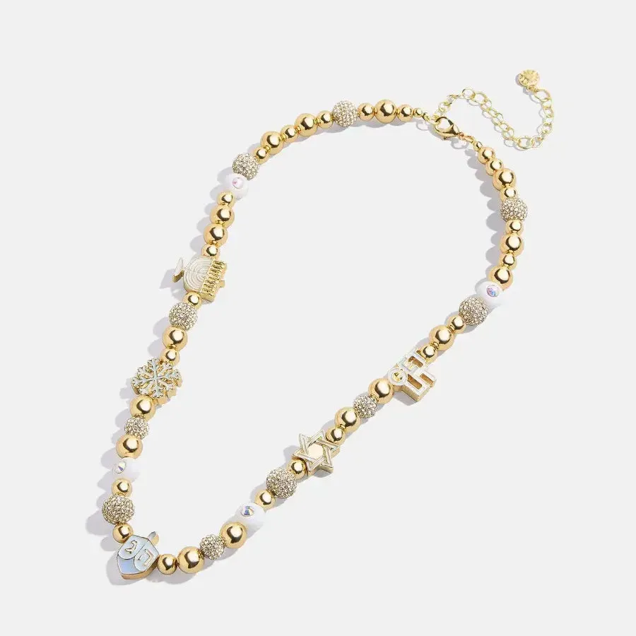 Rhinestone 14K Gold-Plated Beaded Necklace sold by Gigi Laurent