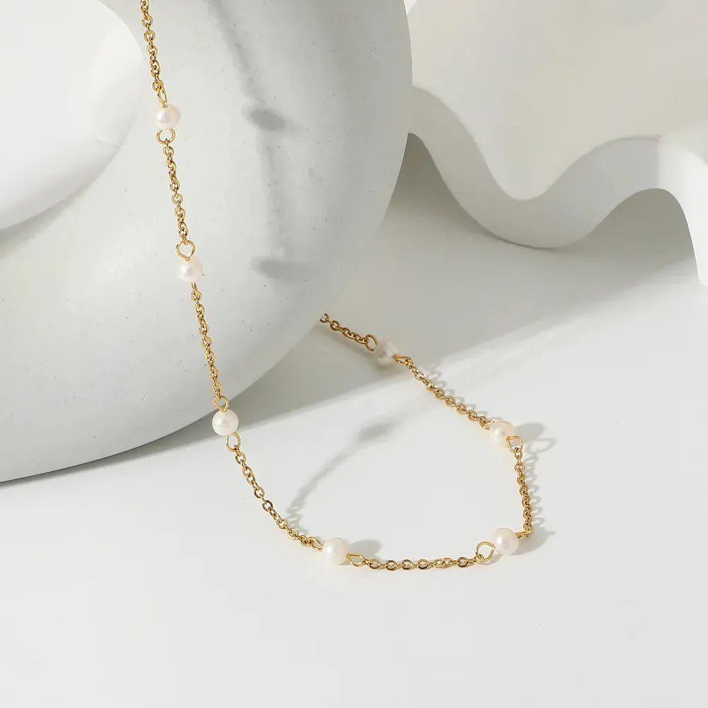 Freshwater Pearl 18K Gold-Plated Necklace sold by Gigi Laurent product image thumbnail 3
