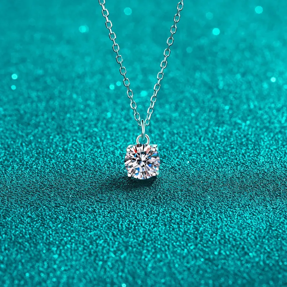 1 Carat Moissanite 925 Sterling Silver Necklace sold by Gigi Laurent