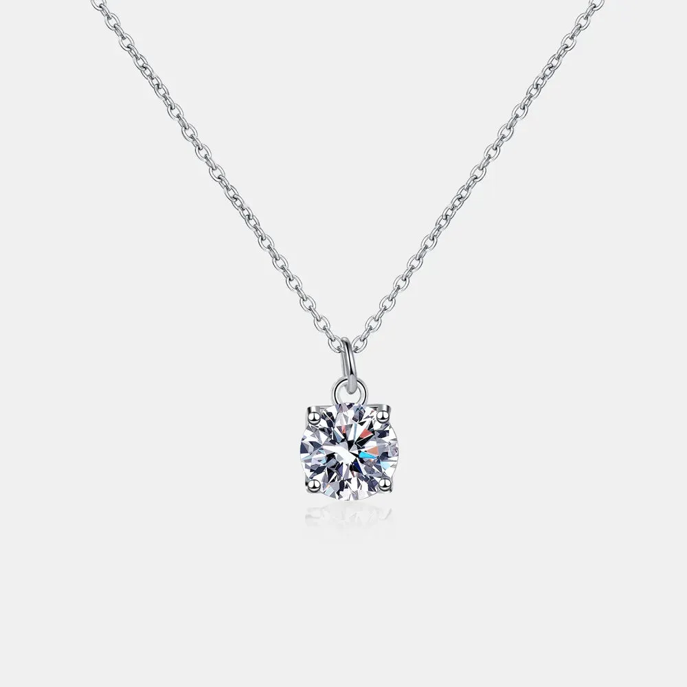 1 Carat Moissanite 925 Sterling Silver Necklace sold by Gigi Laurent product image thumbnail 4