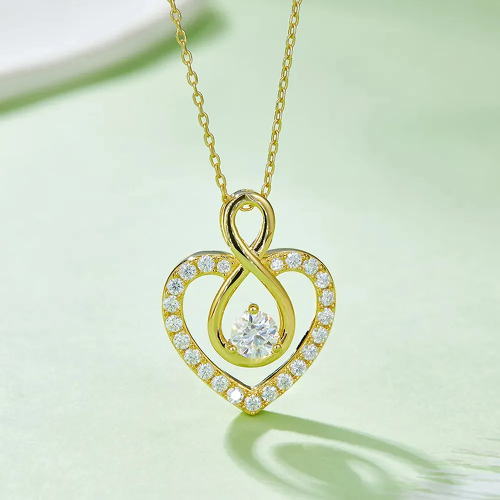 1 Carat Moissanite 925 Sterling Silver Heart Shape Necklace sold by Gigi Laurent product image thumbnail 2
