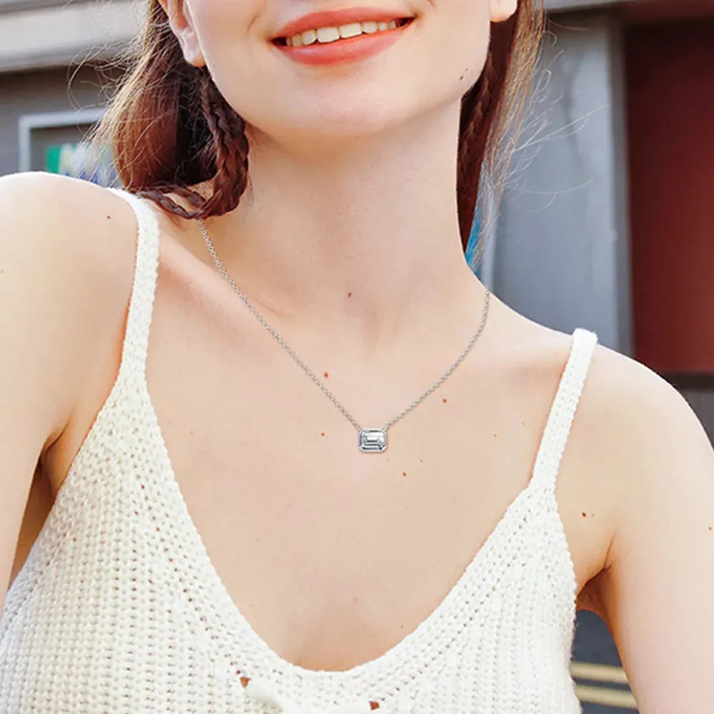 1 Carat Moissanite 925 Sterling Silver Pendant Necklace sold by Gigi Laurent product image thumbnail 5