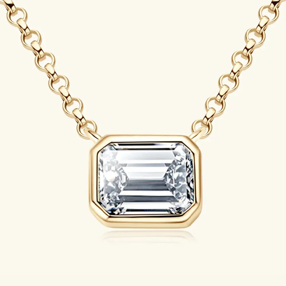 1 Carat Moissanite 925 Sterling Silver Pendant Necklace sold by Gigi Laurent product image thumbnail 2