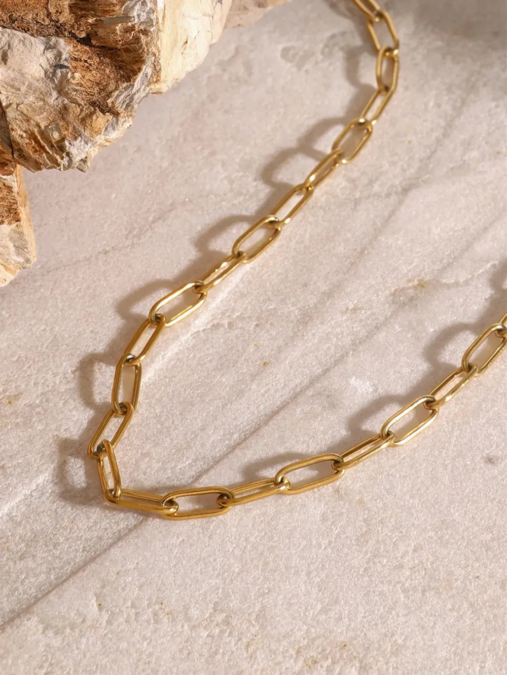 18K Gold-Plated Stainless Steel Double-Layered Necklace sold by Gigi Laurent product image thumbnail 5