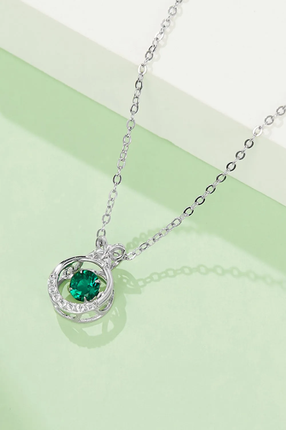 Lab-Grown Emerald Pendant Necklace sold by Gigi Laurent product image thumbnail 3
