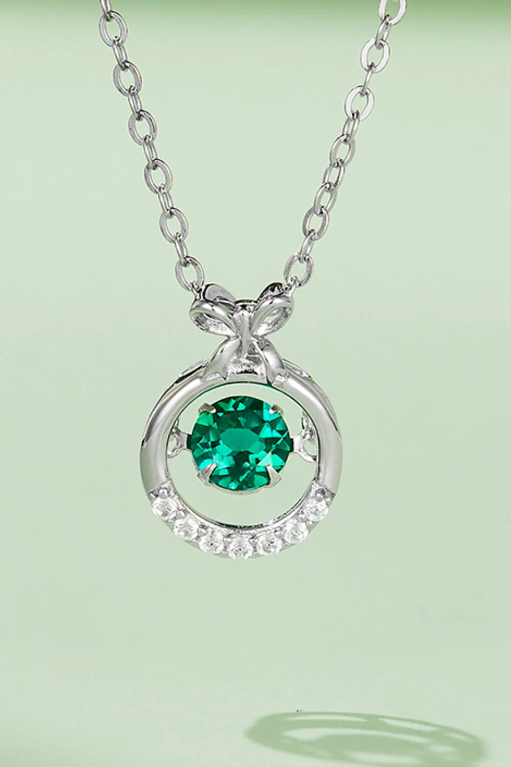 Lab-Grown Emerald Pendant Necklace sold by Gigi Laurent product image thumbnail 2