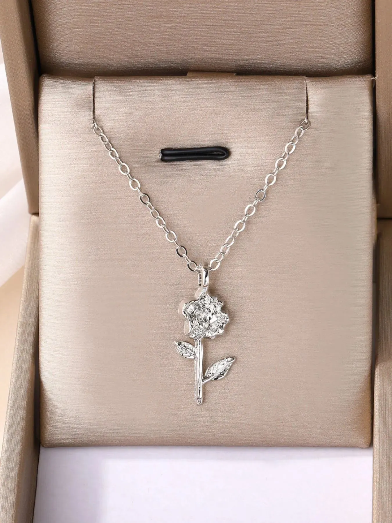 Alloy Rose Pendant Necklace sold by Gigi Laurent product image thumbnail 3
