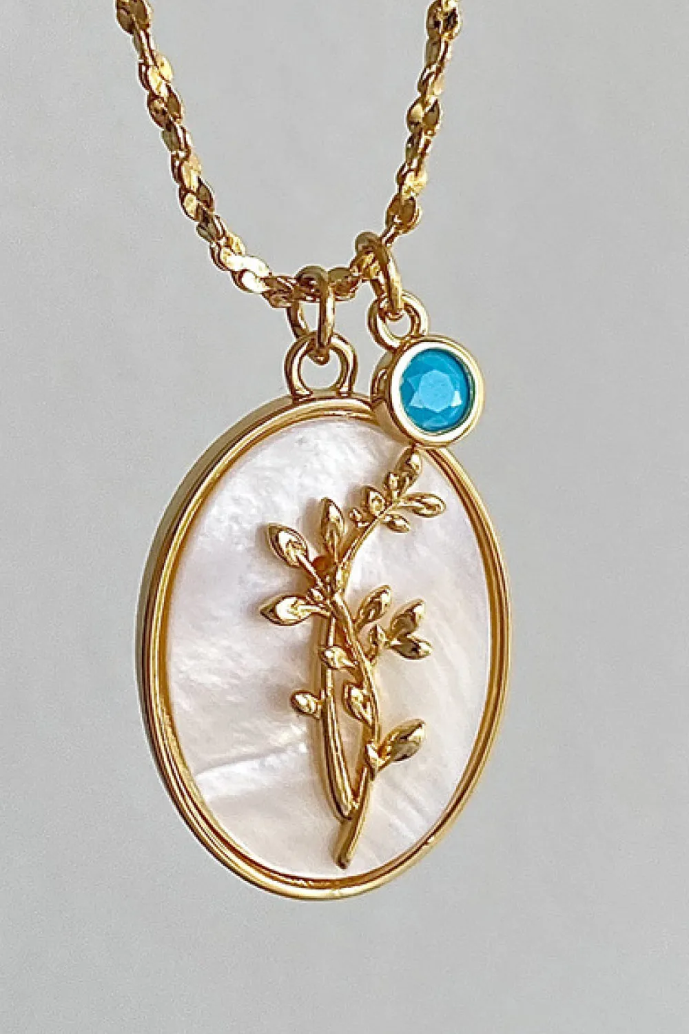 Flower Shell Pendant Copper Necklace sold by Gigi Laurent product image thumbnail 4