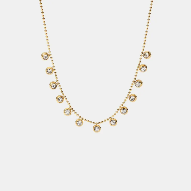Zircon 18K Gold-Plated Necklace sold by Gigi Laurent