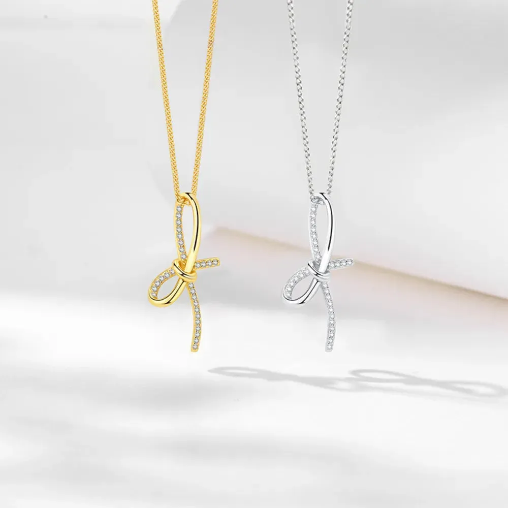 Zircon Bow Pendant Necklace sold by Gigi Laurent product image thumbnail 2