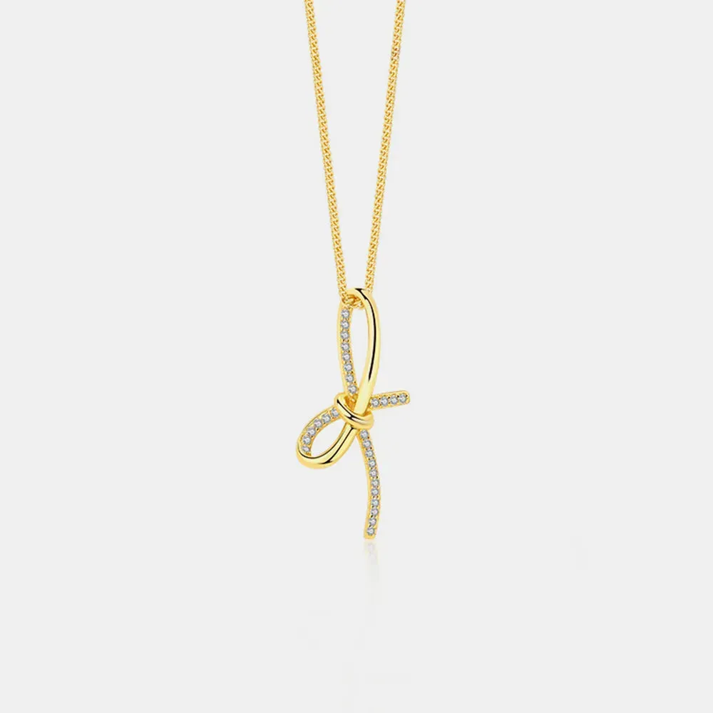 Zircon Bow Pendant Necklace sold by Gigi Laurent