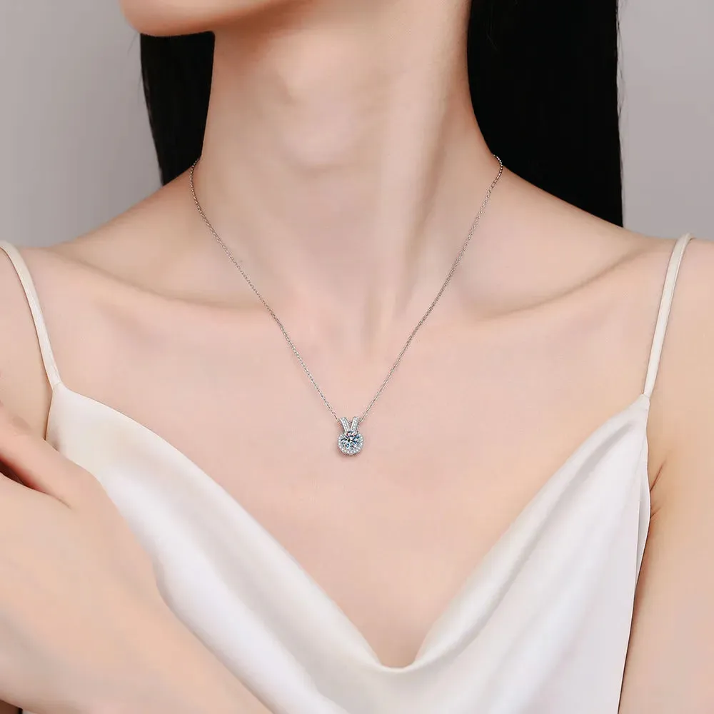 1 Carat Moissanite Rabbit Ears Shape Pendant Necklace sold by Gigi Laurent product image thumbnail 5
