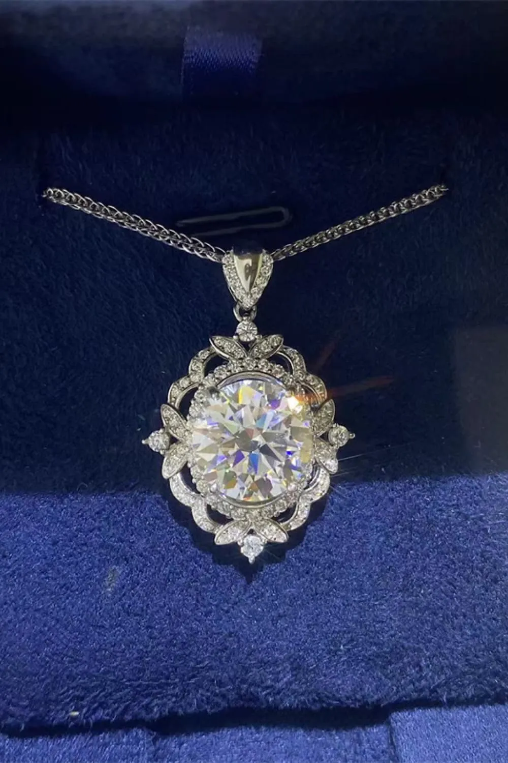 5 Carat Moissanite 925 Sterling Silver Necklace sold by Gigi Laurent