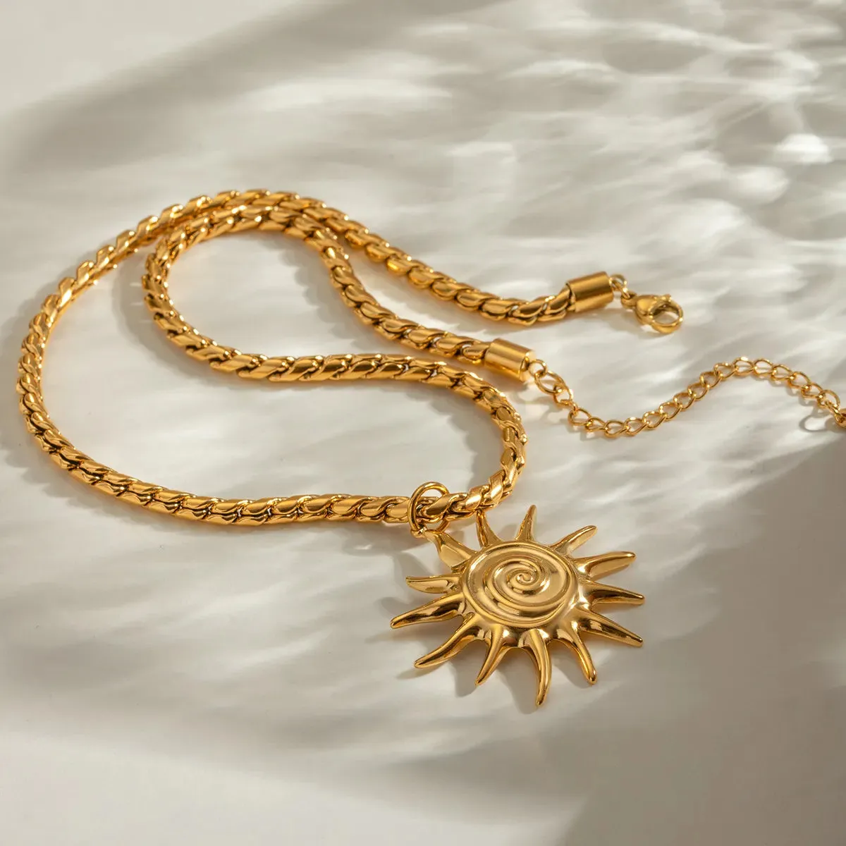 18K Gold-Plated Sun Pendant Necklace sold by Gigi Laurent product image thumbnail 3