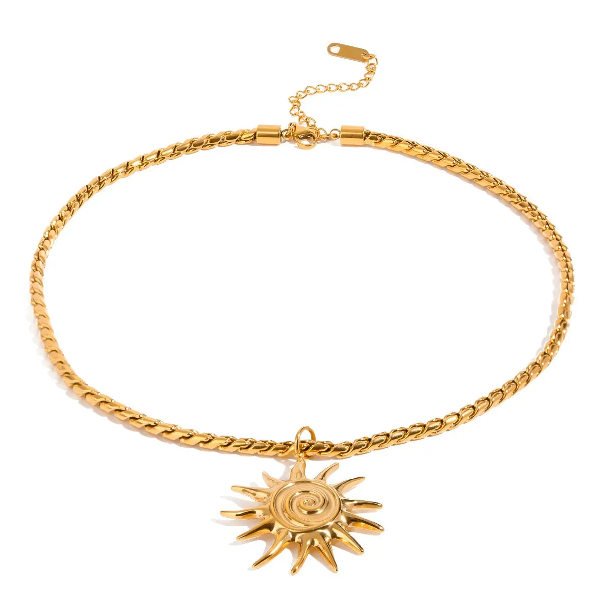 18K Gold-Plated Sun Pendant Necklace sold by Gigi Laurent product image thumbnail 5