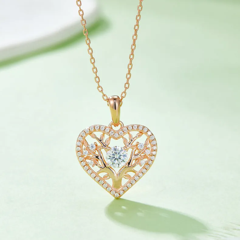 Moissanite 925 Sterling Silver Heart Shape Necklace sold by Gigi Laurent product image thumbnail 4