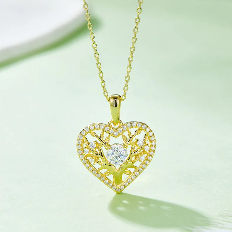 Moissanite 925 Sterling Silver Heart Shape Necklace sold by Gigi Laurent product image thumbnail 2