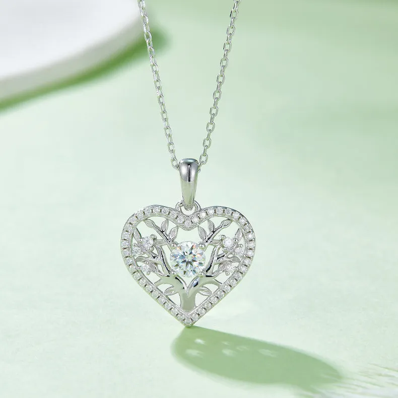Moissanite 925 Sterling Silver Heart Shape Necklace sold by Gigi Laurent product image thumbnail 3