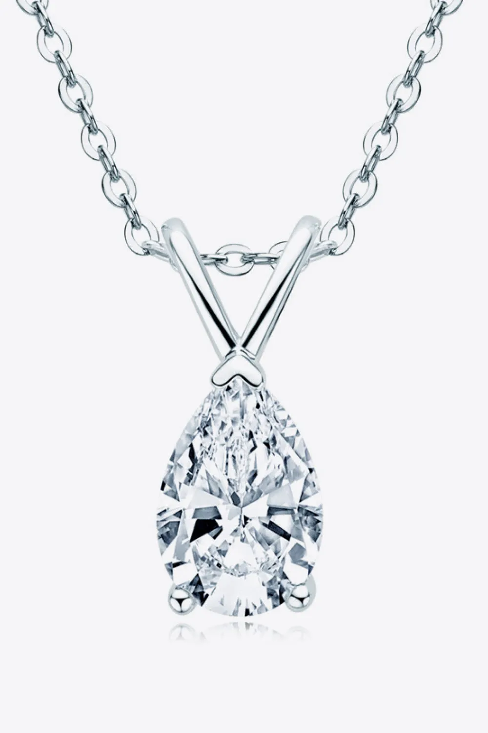 1.5 Carat Moissanite Pendant 925 Sterling Silver Necklace sold by Gigi Laurent product image thumbnail 4