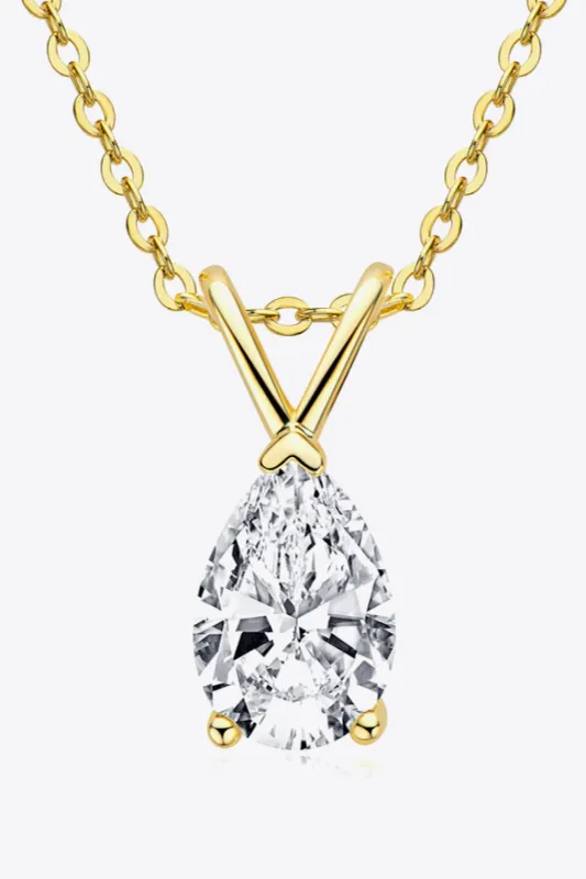 1.5 Carat Moissanite Pendant 925 Sterling Silver Necklace sold by Gigi Laurent