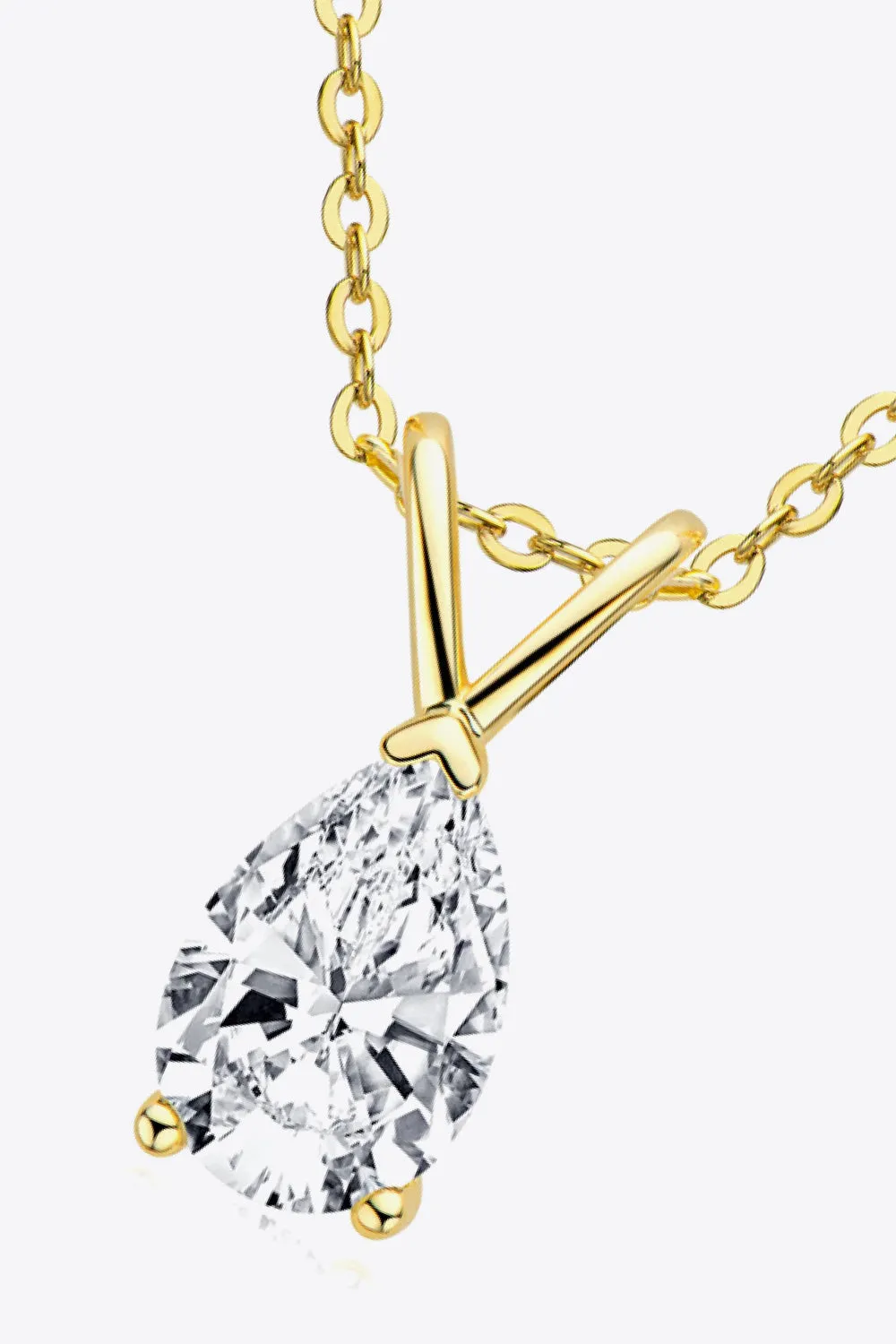 1.5 Carat Moissanite Pendant 925 Sterling Silver Necklace sold by Gigi Laurent product image thumbnail 2
