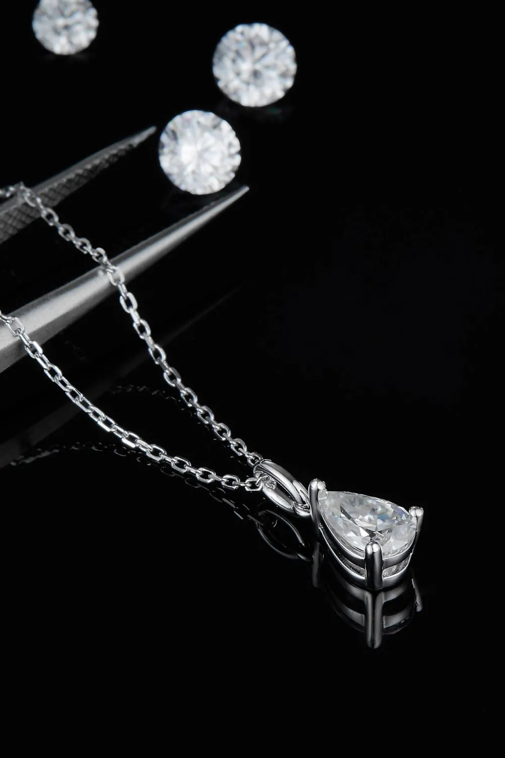 1 Carat Moissanite 925 Sterling Silver Necklace sold by Gigi Laurent product image thumbnail 2