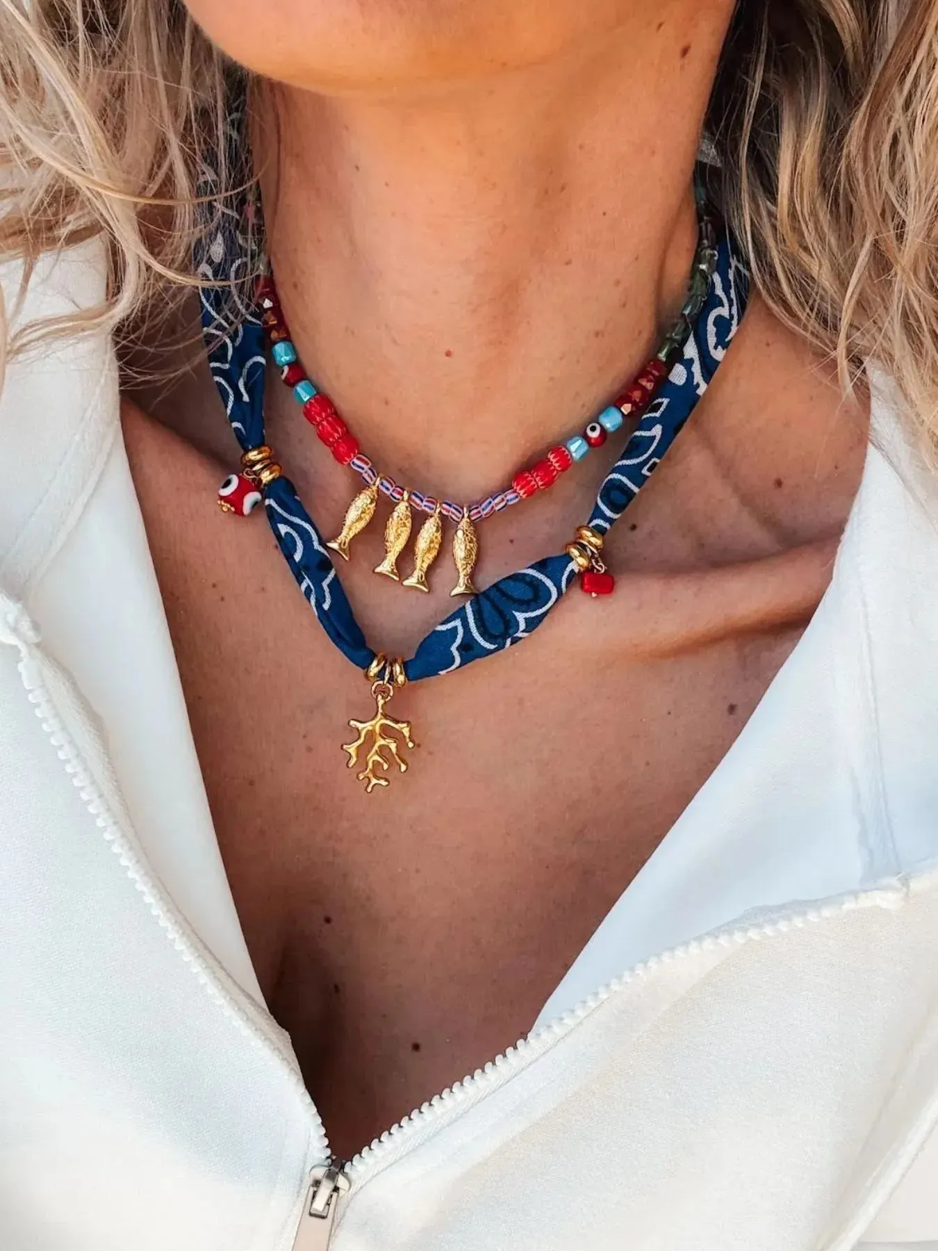 2-Piece Coral and Fish Pendant Necklace sold by Gigi Laurent product image thumbnail 2