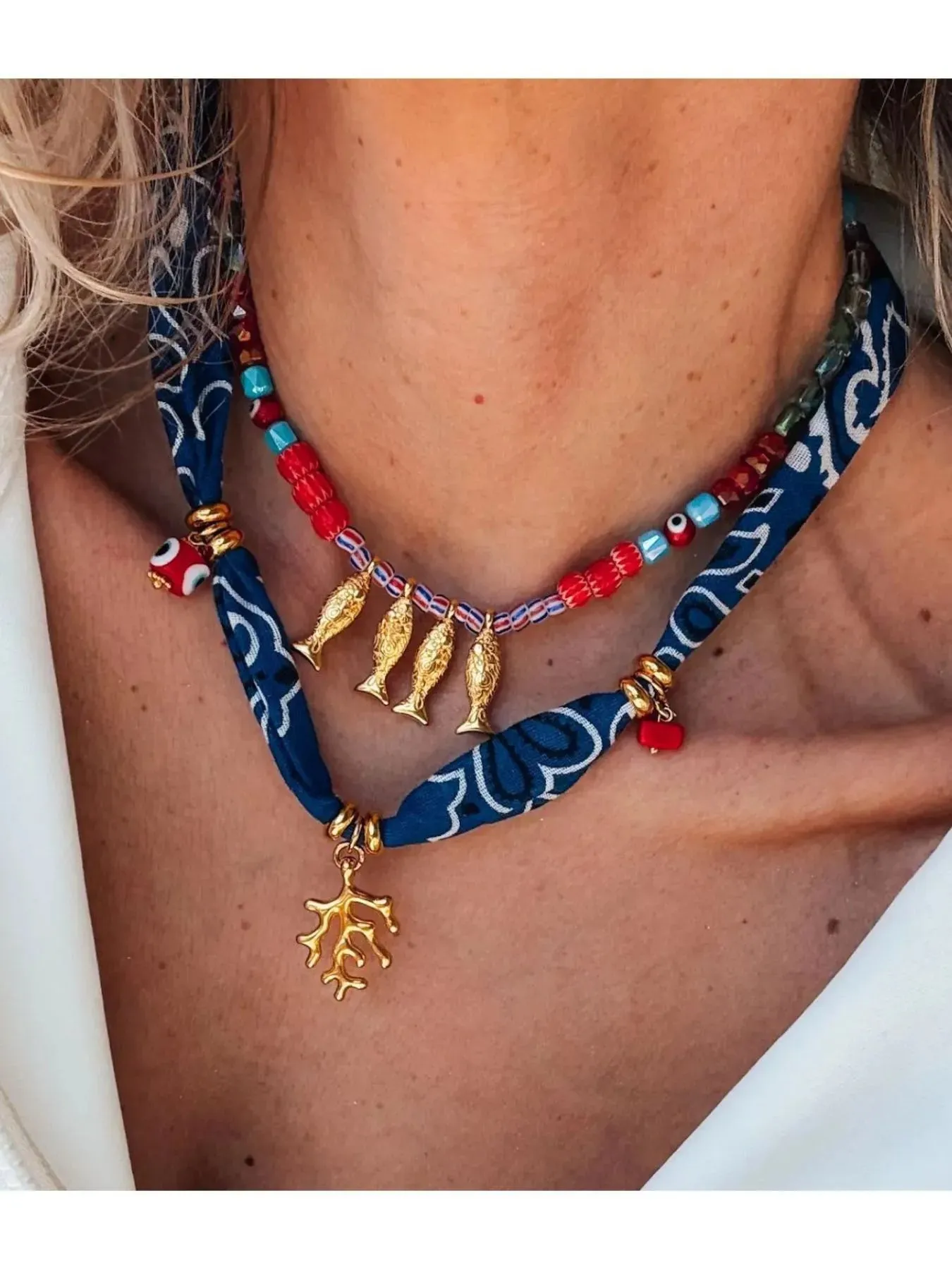 2-Piece Coral and Fish Pendant Necklace sold by Gigi Laurent product image thumbnail 5