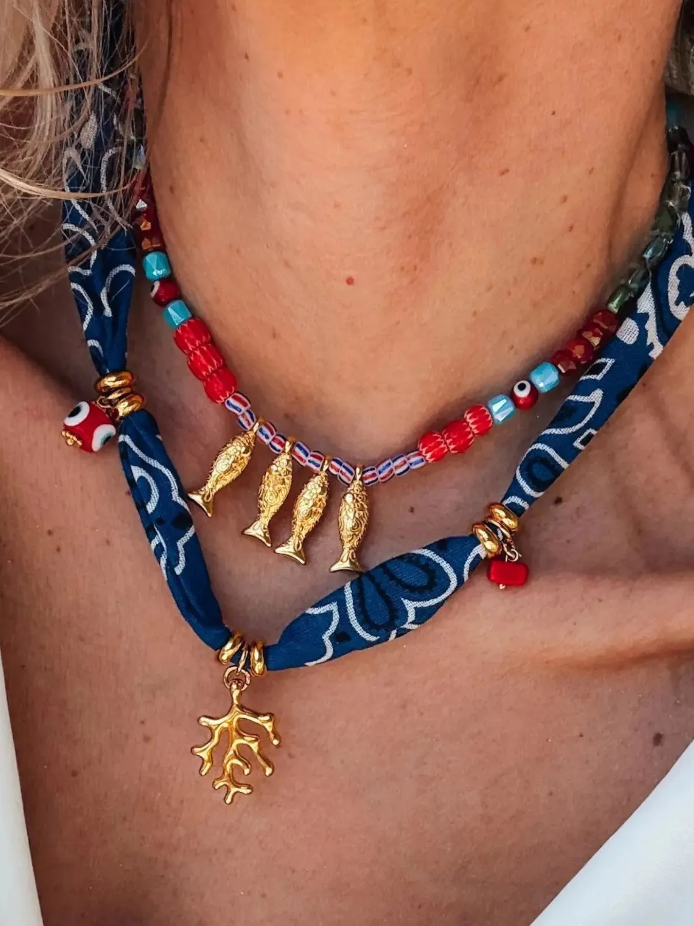 2-Piece Coral and Fish Pendant Necklace sold by Gigi Laurent product image thumbnail 3