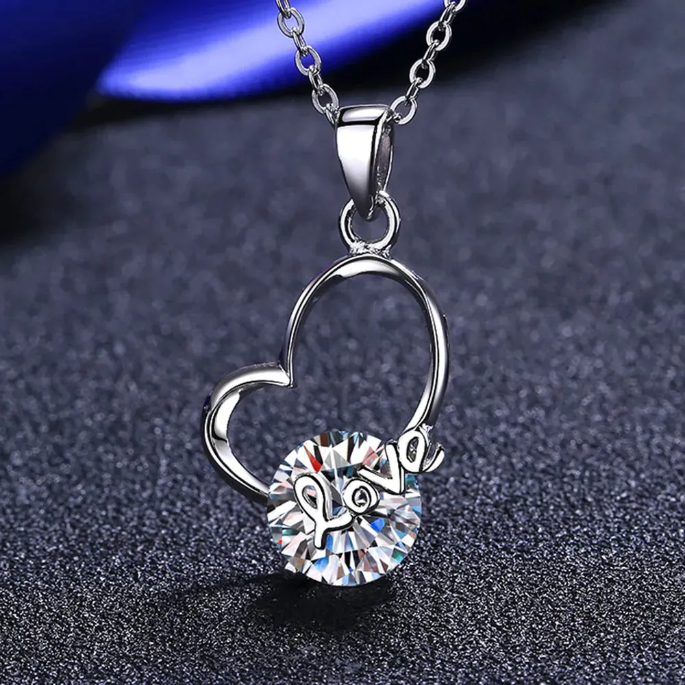 2 Carat Moissanite Heart 925 Sterling Silver Necklace sold by Gigi Laurent product image thumbnail 2