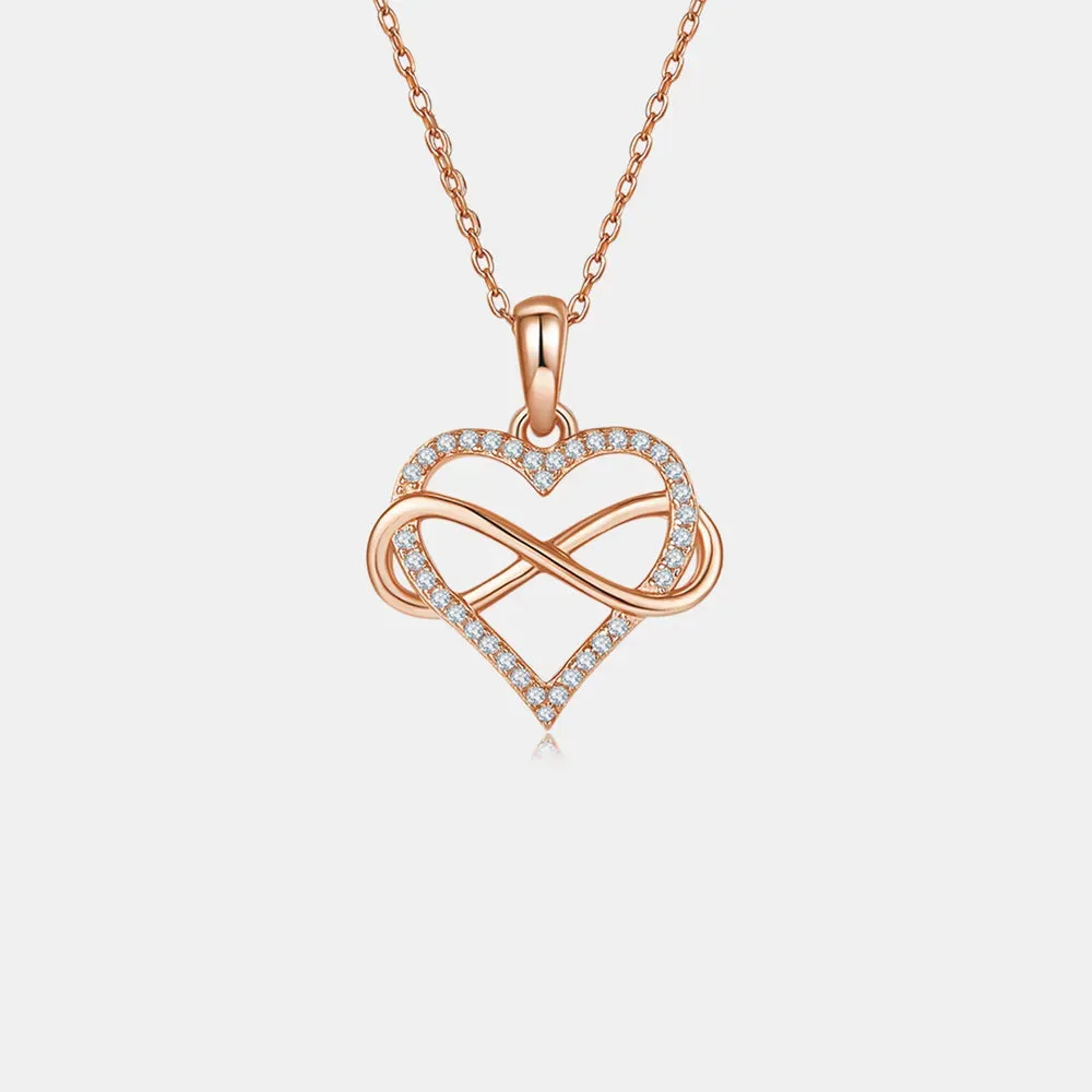 Moissanite 925 Sterling Silver Heart Shape Necklace sold by Gigi Laurent product image thumbnail 5