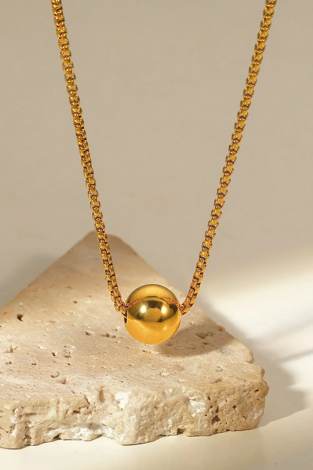 18K Gold-Plated Round Shape Pendant Necklace sold by Gigi Laurent product image thumbnail 2