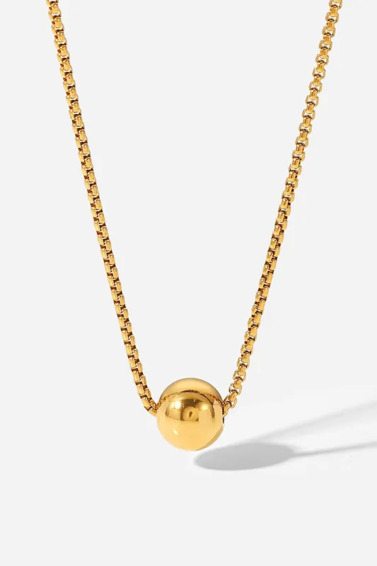 18K Gold-Plated Round Shape Pendant Necklace sold by Gigi Laurent