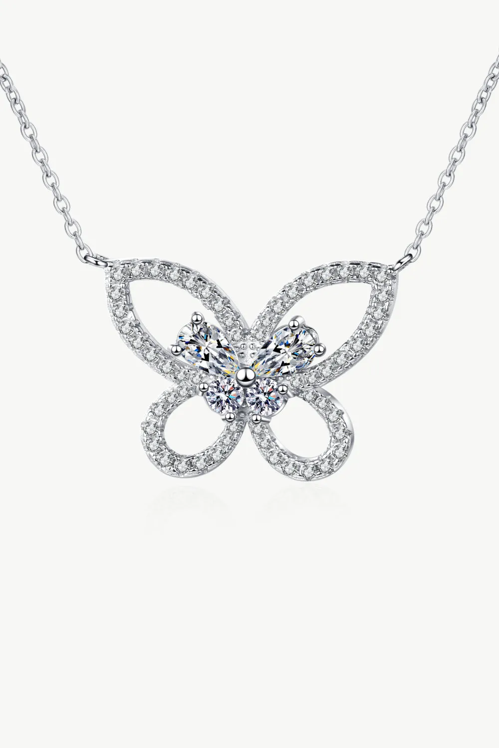 Moissanite Butterfly Pendant Necklace sold by Gigi Laurent product image thumbnail 4