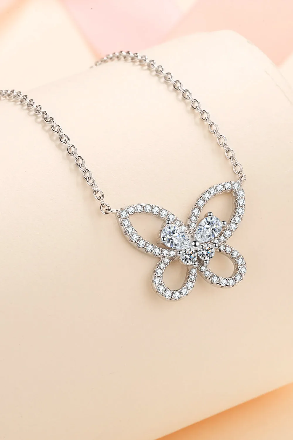Moissanite Butterfly Pendant Necklace sold by Gigi Laurent product image thumbnail 2