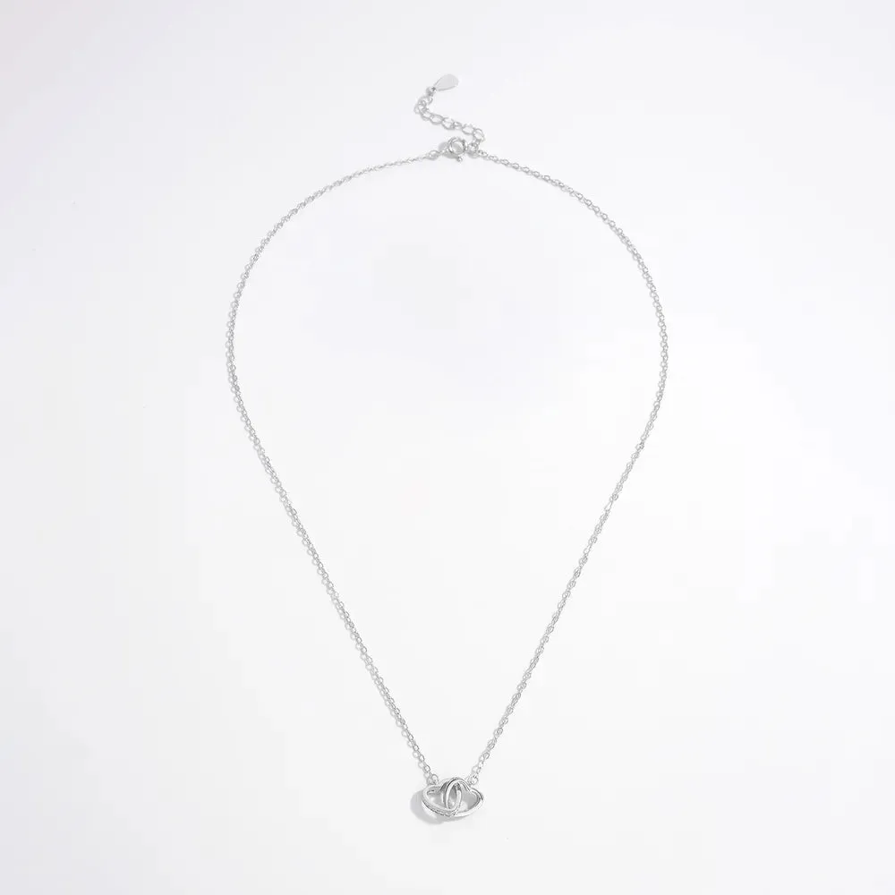 925 Sterling Silver Inlaid Zircon Heart Necklace sold by Gigi Laurent product image thumbnail 3