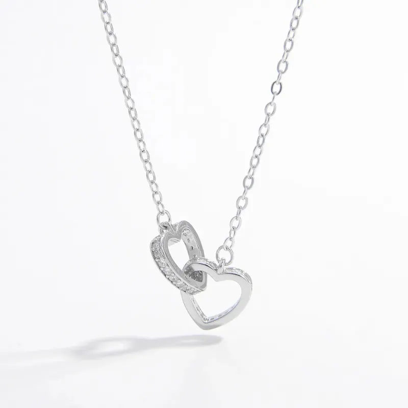 925 Sterling Silver Inlaid Zircon Heart Necklace sold by Gigi Laurent