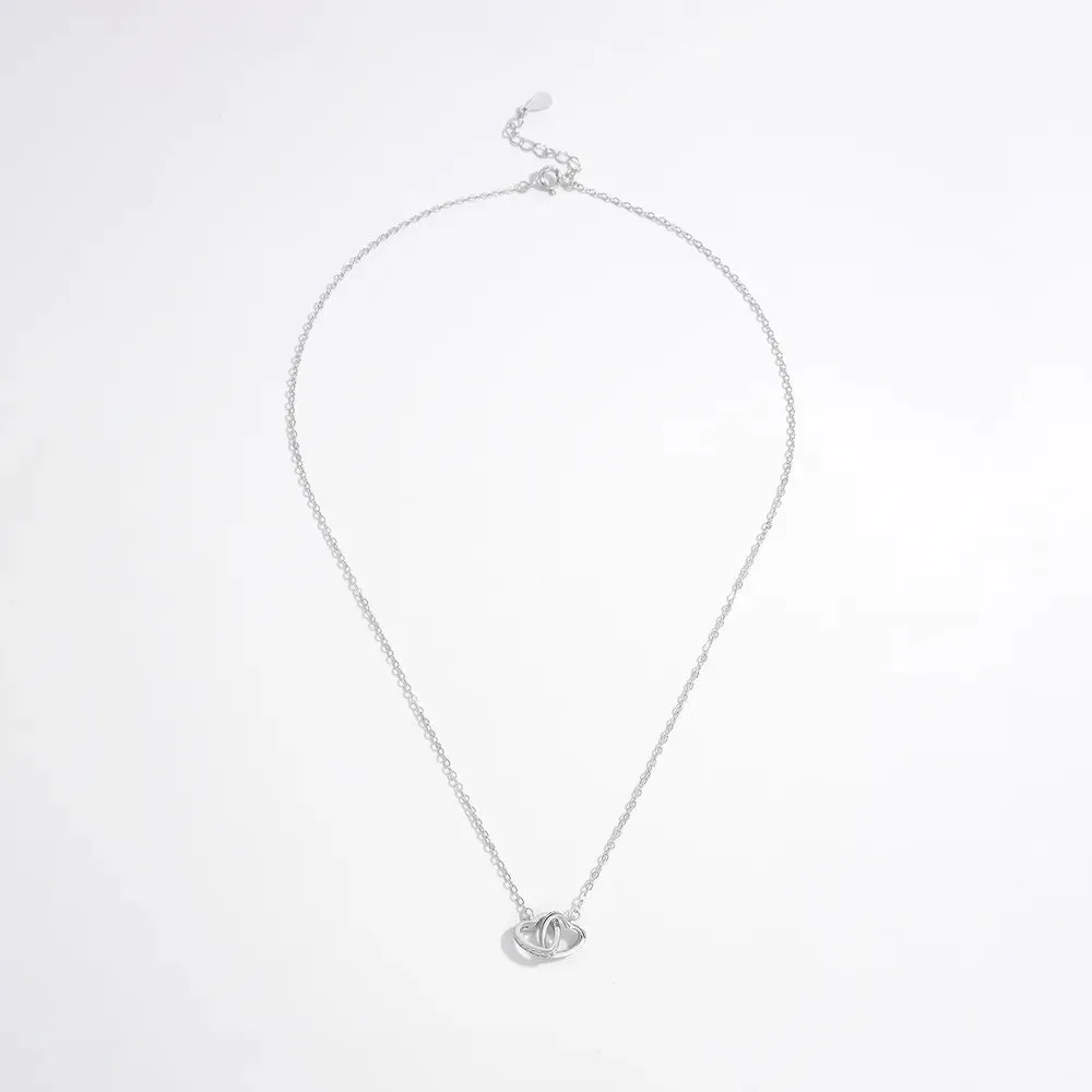 925 Sterling Silver Inlaid Zircon Heart Necklace sold by Gigi Laurent product image thumbnail 4
