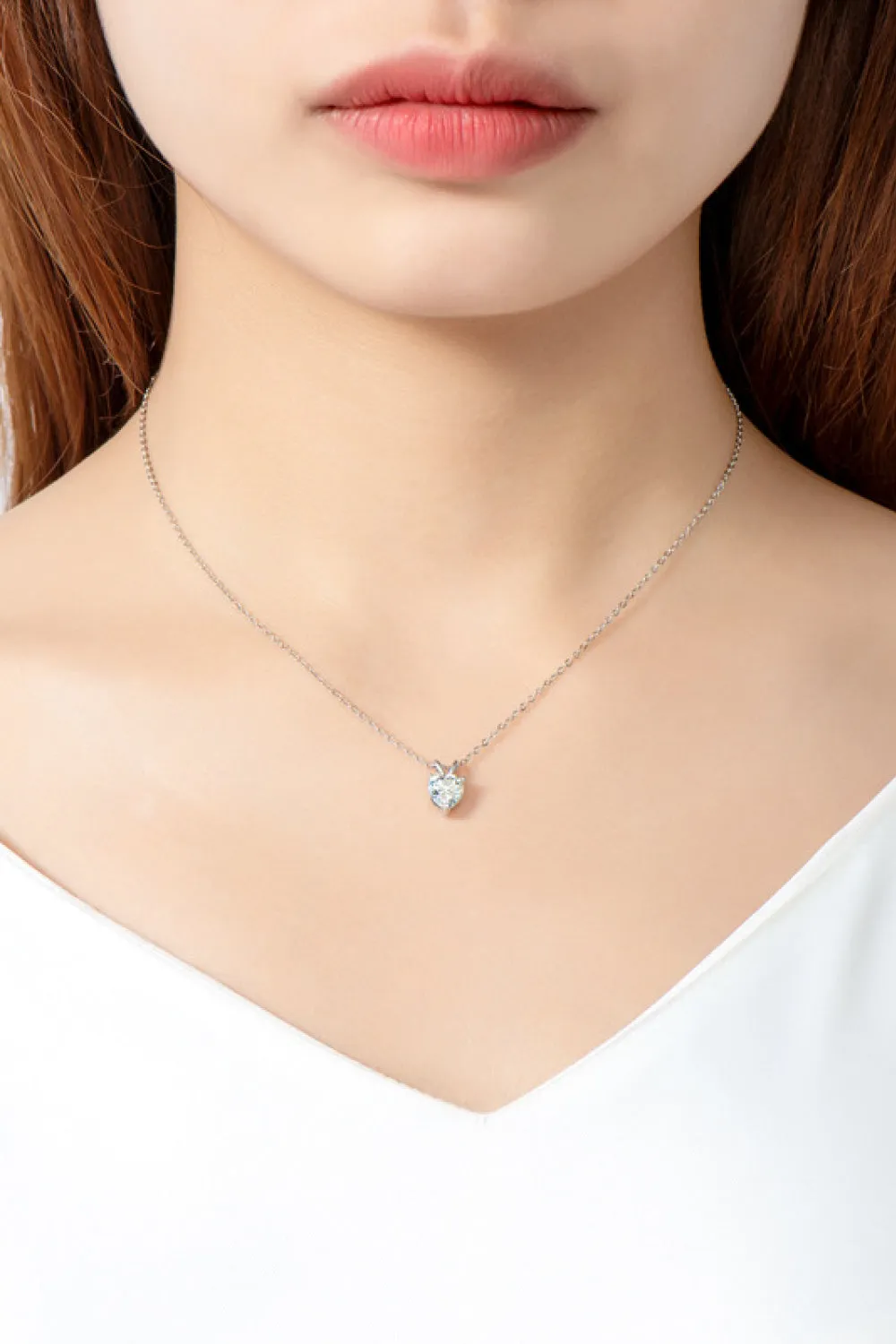 1 Carat Moissanite Heart-Shaped Pendant Necklace sold by Gigi Laurent product image thumbnail 5