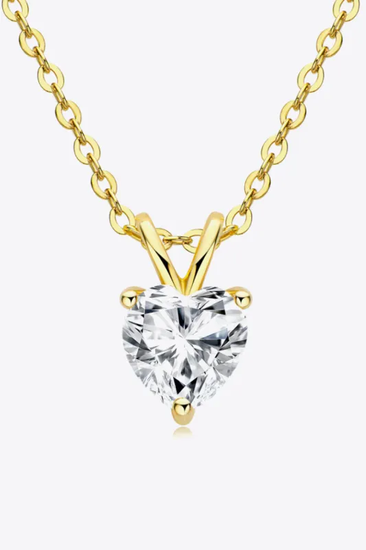 1 Carat Moissanite Heart-Shaped Pendant Necklace sold by Gigi Laurent