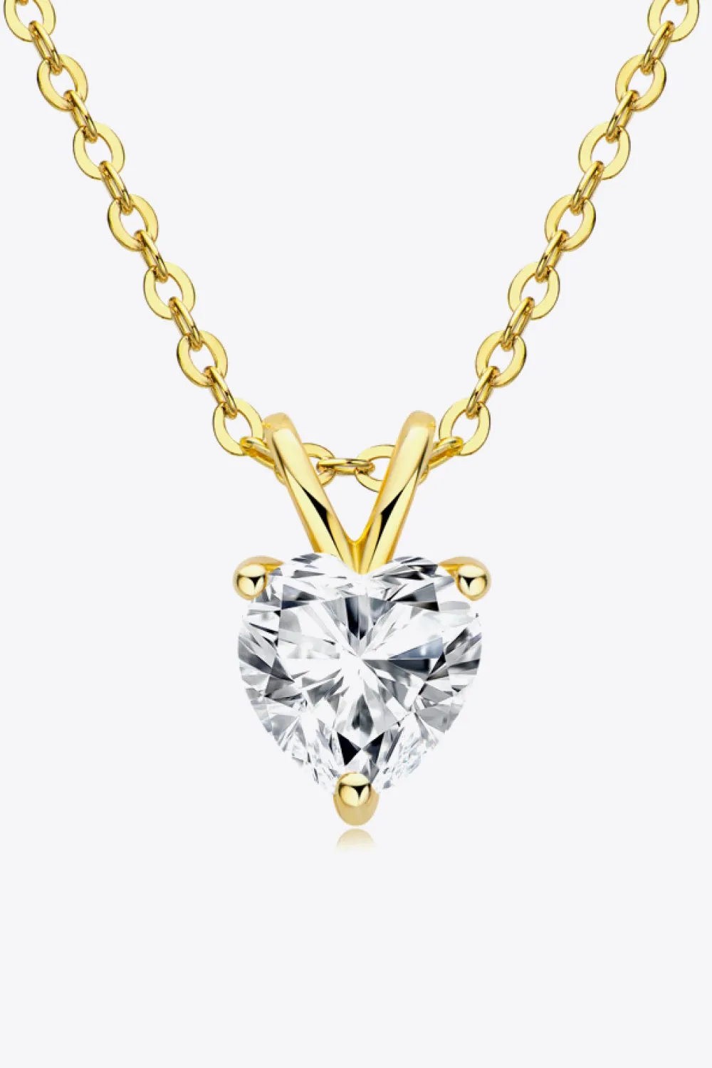 1 Carat Moissanite Heart-Shaped Pendant Necklace sold by Gigi Laurent